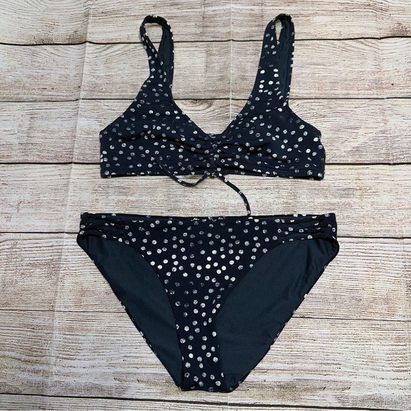 Roxy Blue and White Bikini Set with Polka Dot Design - Picture 14 of 14